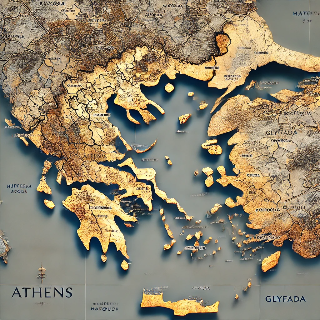 Map of Attica Regions for Greek Golden Visa